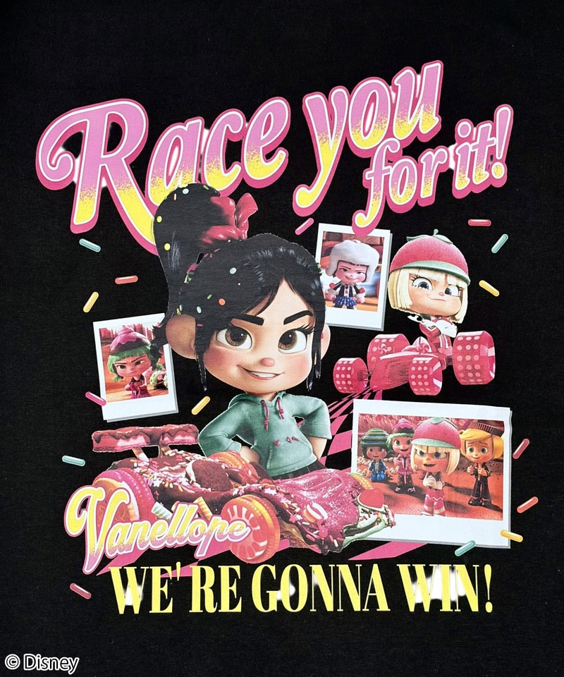 【Disney】シュガー・ラッシュ/ヴァネロペ/Tシャツ(PONEYCOMB TOKYO) 詳細画像 ブラック 2