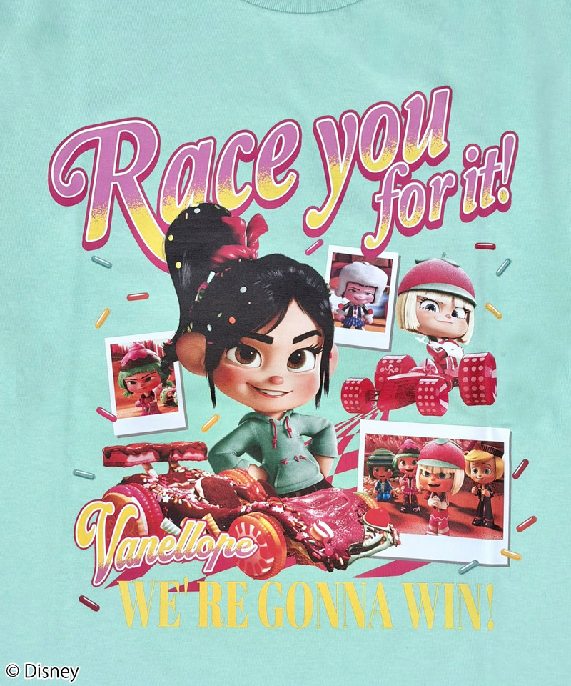 【Disney】シュガー・ラッシュ/ヴァネロペ/Tシャツ(PONEYCOMB TOKYO) 詳細画像 ミントグリーン 2