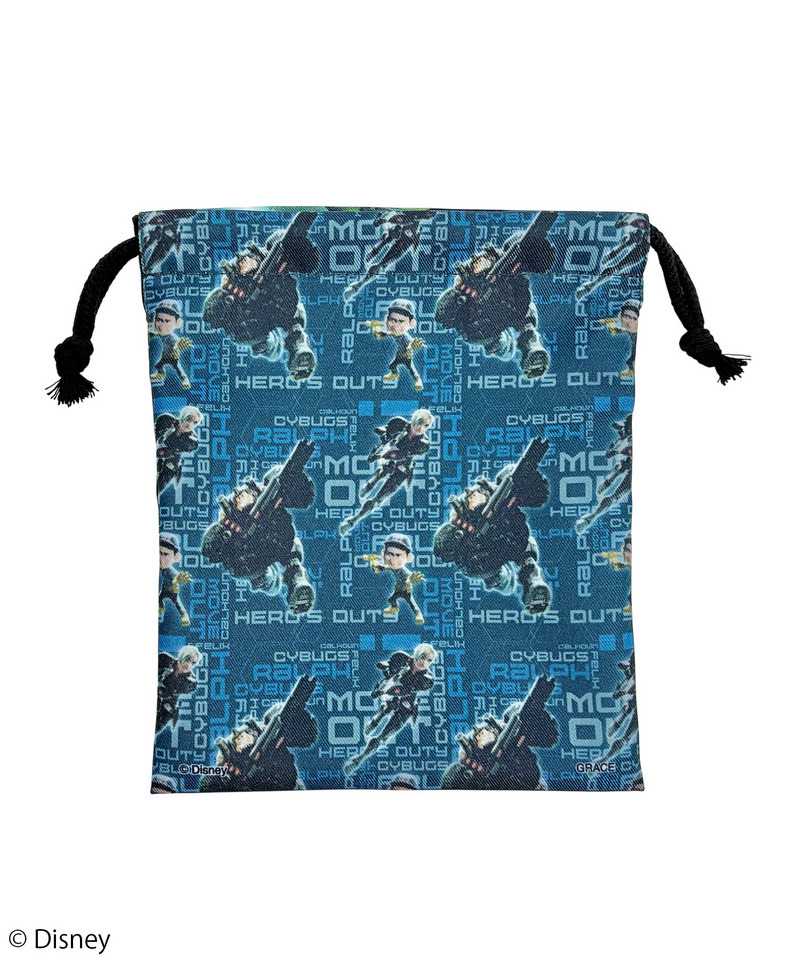 【Disney】シュガー・ラッシュ/カルホーン軍曹/巾着(PONEYCOMB TOKYO) 詳細画像 ブラック 3