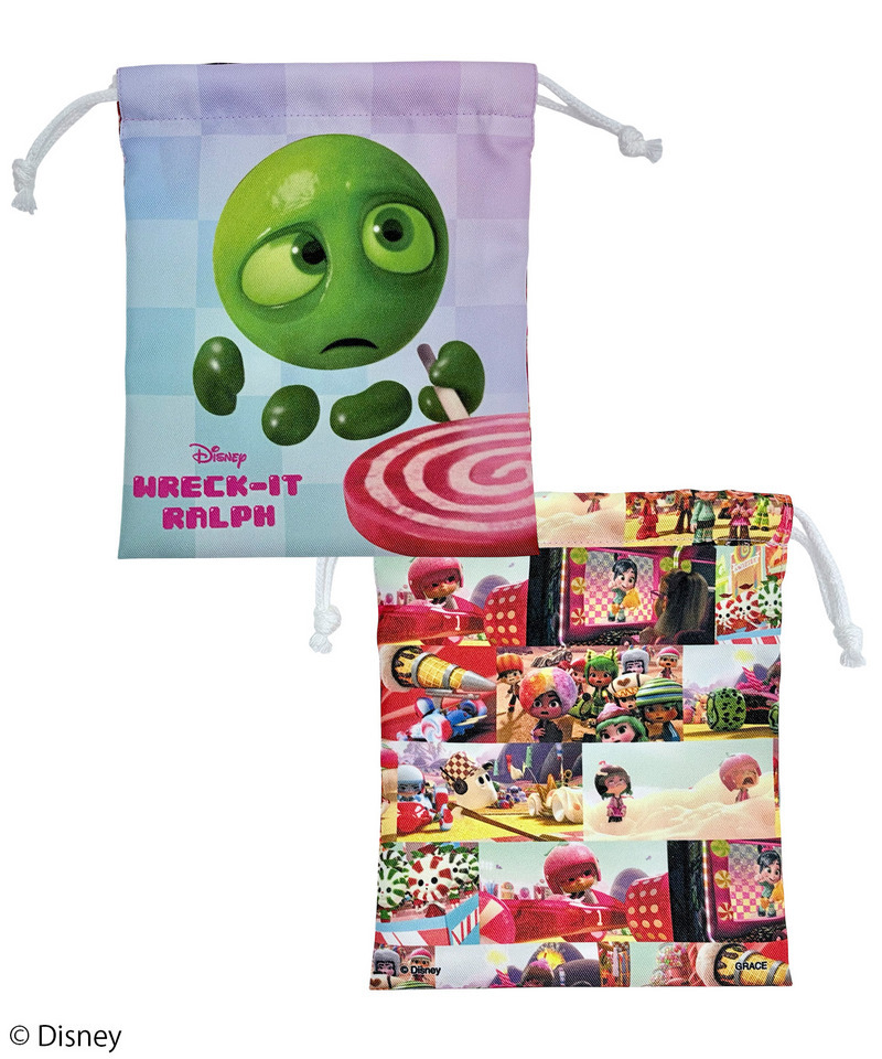 【Disney】シュガー・ラッシュ/サワー・ビル/巾着(PONEYCOMB TOKYO) 詳細画像 パープル 1