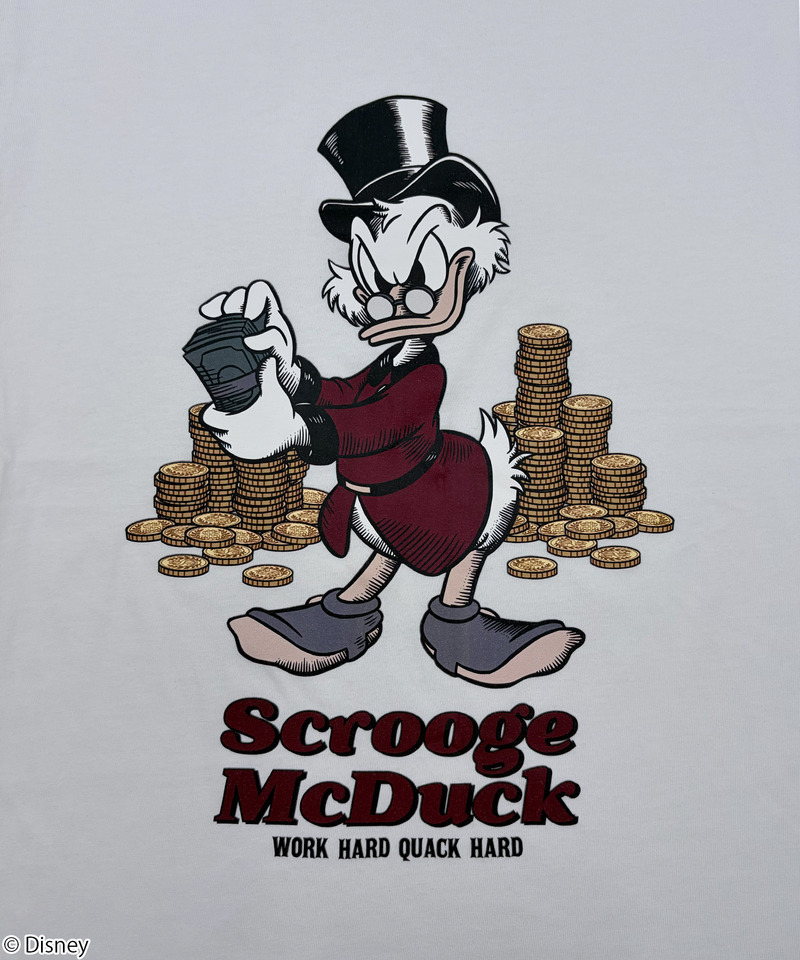 【Disney】スクルージ/Tシャツ(PONEYCOMB TOKYO) 詳細画像 ホワイト 2