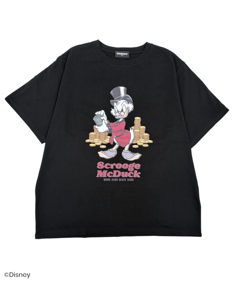 【Disney】スクルージ/Tシャツ(PONEYCOMB TOKYO) 詳細画像 ブラック 1