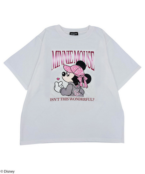 【Disney】ミニーマウス/ヒョウ柄/Tシャツ(PONEYCOMB TOKYO) 詳細画像