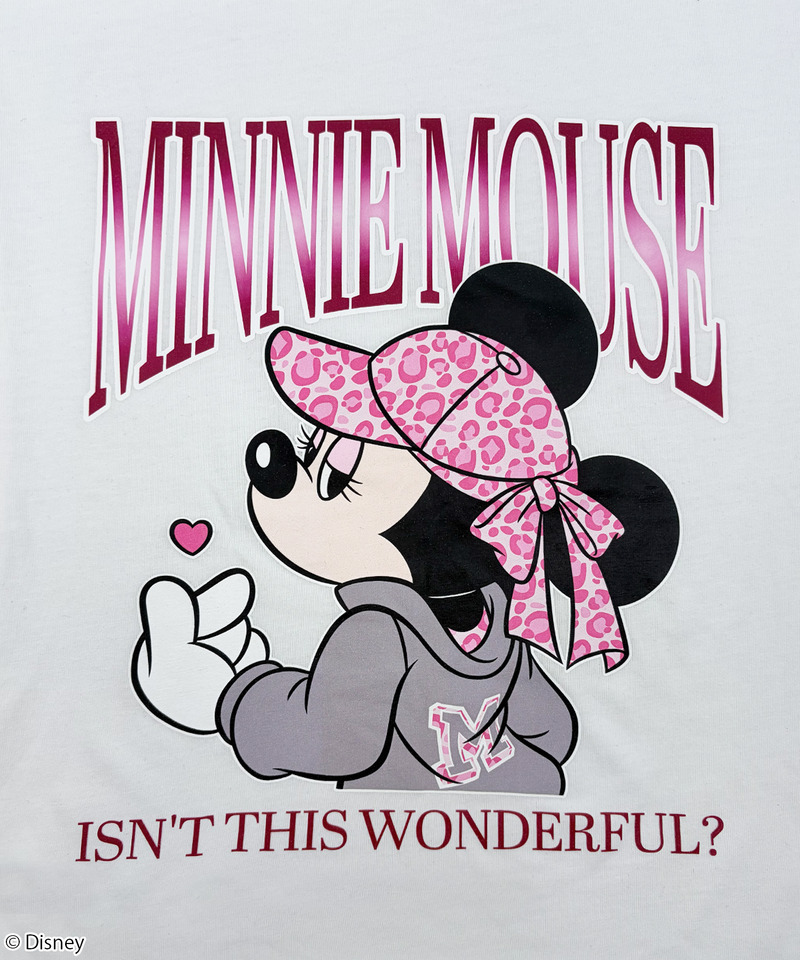 【Disney】ミニーマウス/ヒョウ柄/Tシャツ(PONEYCOMB TOKYO) 詳細画像 ホワイト 2