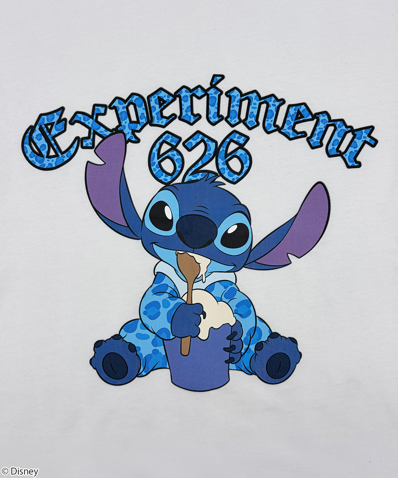 【Disney】スティッチ/ヒョウ柄/Tシャツ(PONEYCOMB TOKYO) 詳細画像 ホワイト 2
