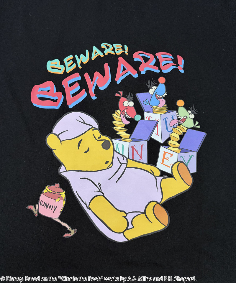 【Disney】くまのプーさん/ロングスリーブTシャツ 詳細画像 ブラック 2