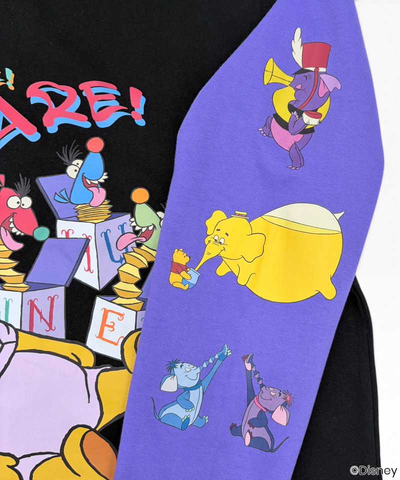【Disney】くまのプーさん/ロングスリーブTシャツ 詳細画像 ブラック 4