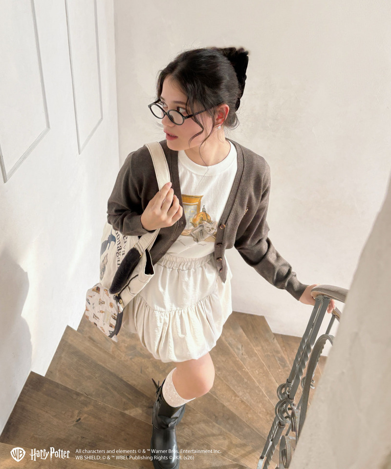 【Harry Potter】キャットプリント Tシャツ 詳細画像 グレー 10