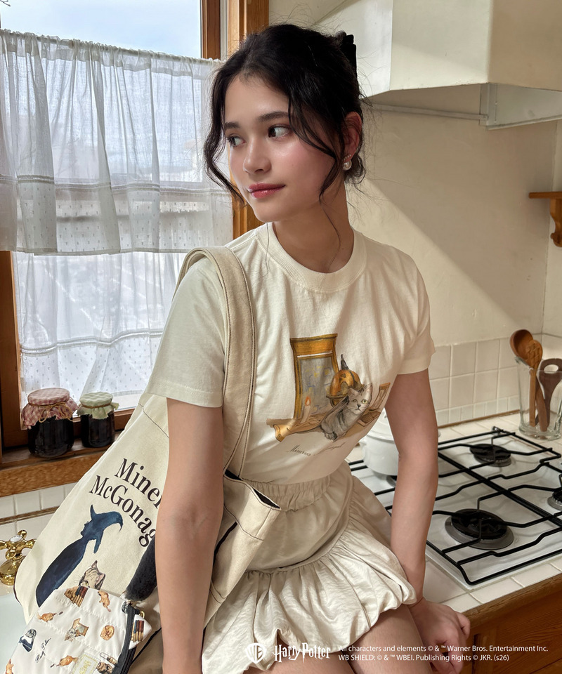 【Harry Potter】キャットプリント Tシャツ 詳細画像 グレー 7