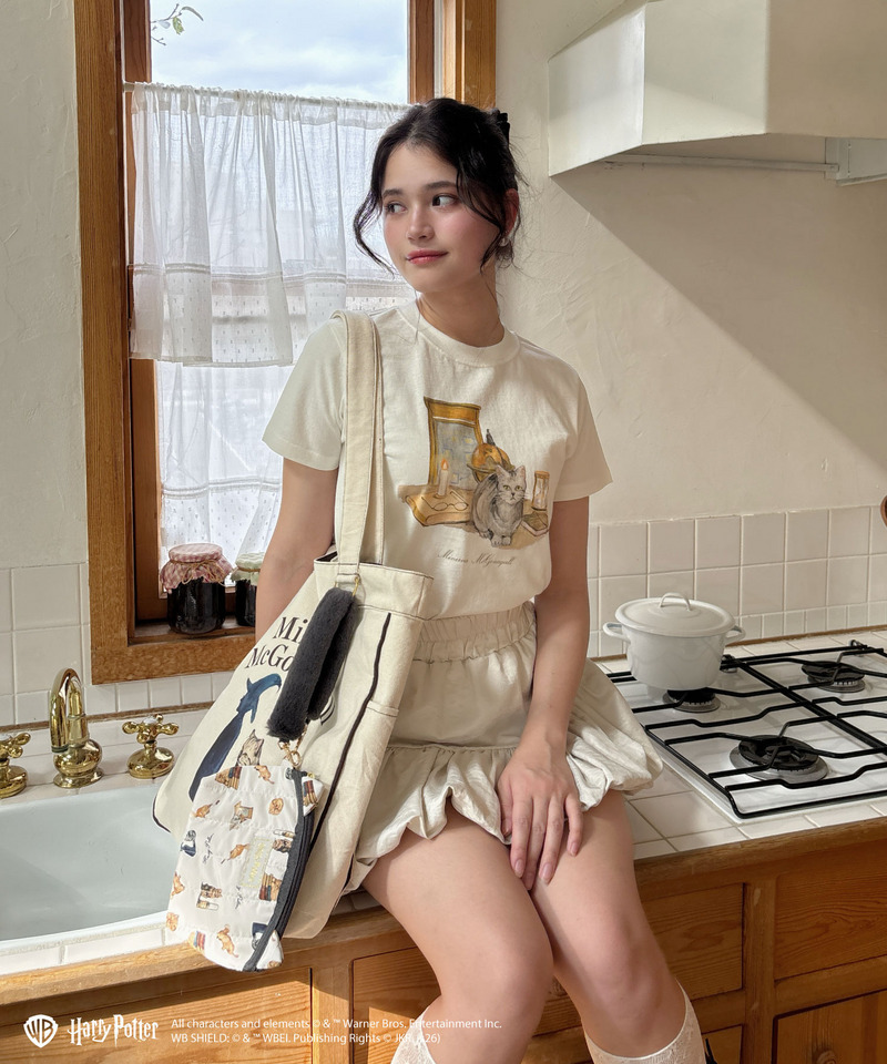 【Harry Potter】キャットプリント Tシャツ 詳細画像 グレー 9