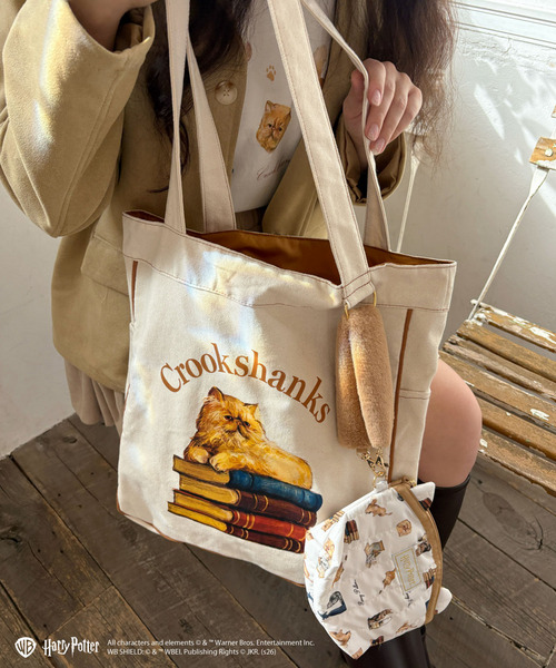 【Harry Potter】キャットプリント トートバッグ 詳細画像