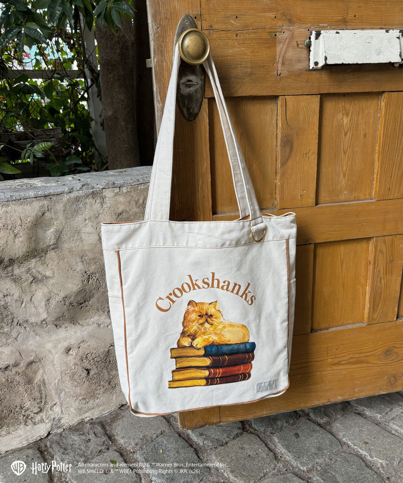【Harry Potter】キャットプリント トートバッグ 詳細画像 ベージュ 3