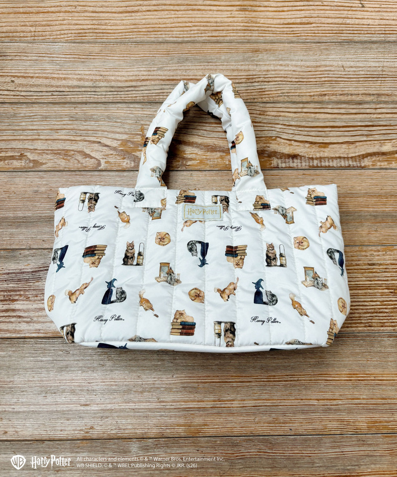 【Harry Potter】キャット 総柄 ミニトートバッグ 詳細画像 オフホワイト 10