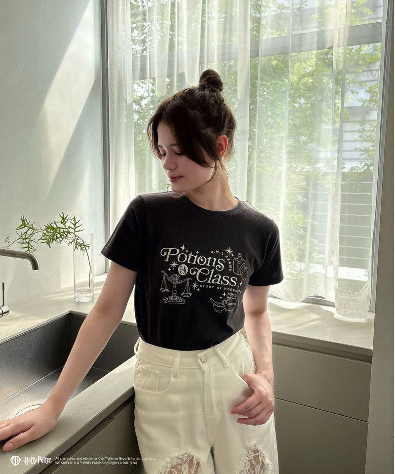 【Harry Potter】魔法薬学 刺繍 Tシャツ 詳細画像 ブラック 3