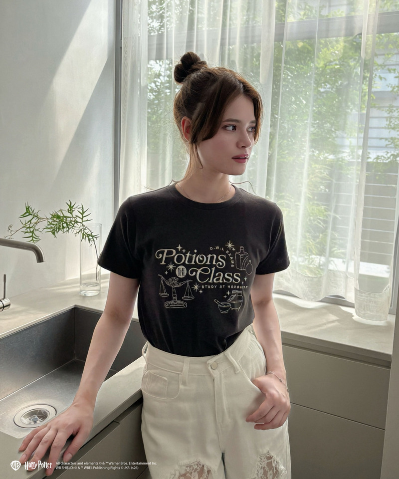 【Harry Potter】魔法薬学 刺繍 Tシャツ 詳細画像 ブラック 5