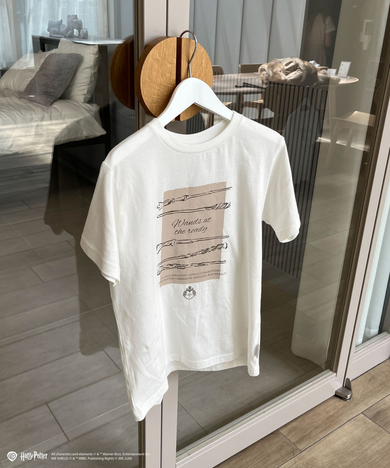 【Harry Potter】魔法の杖 プリント Tシャツ 詳細画像 オフホワイト 1