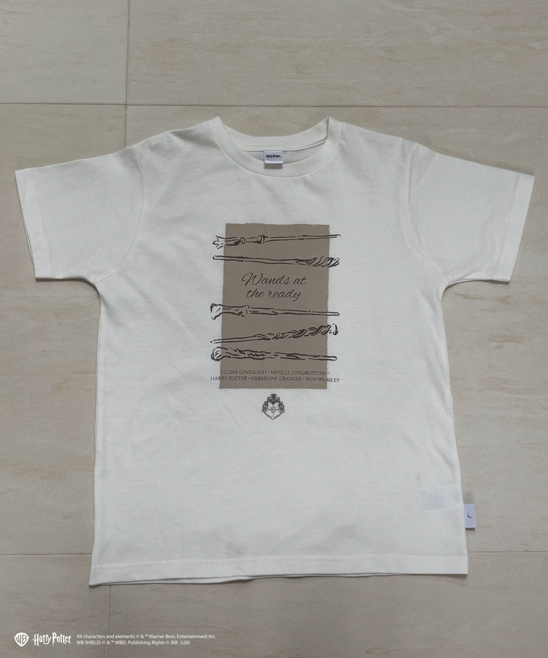 【Harry Potter】魔法の杖 プリント Tシャツ 詳細画像 オフホワイト 10