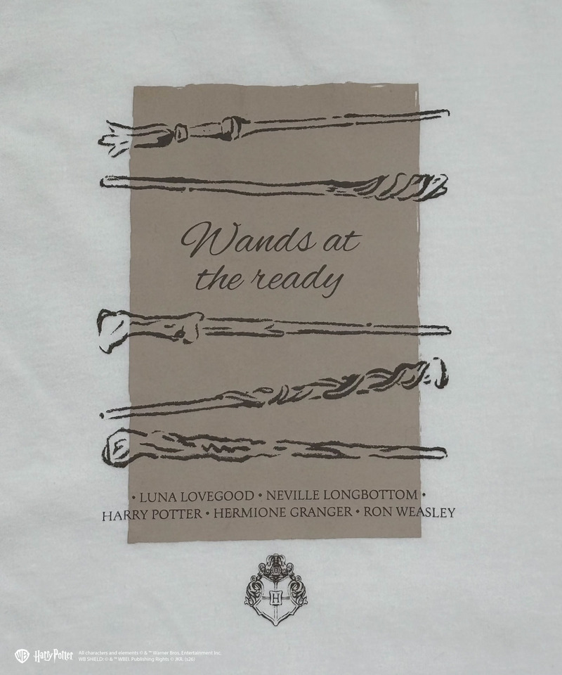 【Harry Potter】魔法の杖 プリント Tシャツ 詳細画像 オフホワイト 11