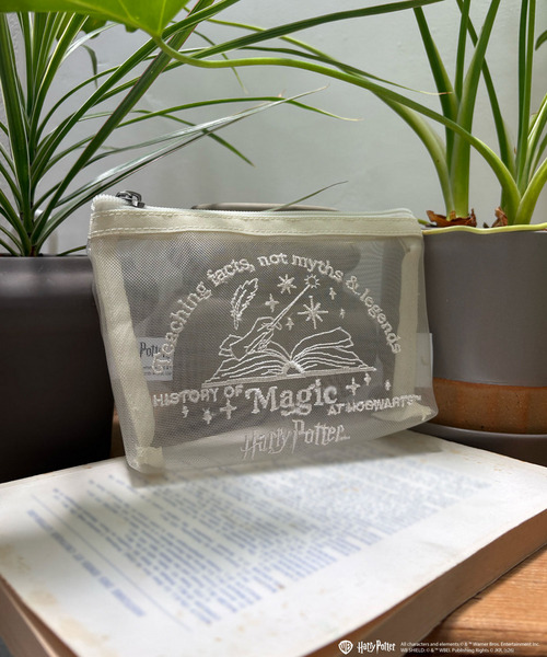 【Harry Potter】ホグワーツ 刺繍メッシュポーチ 詳細画像