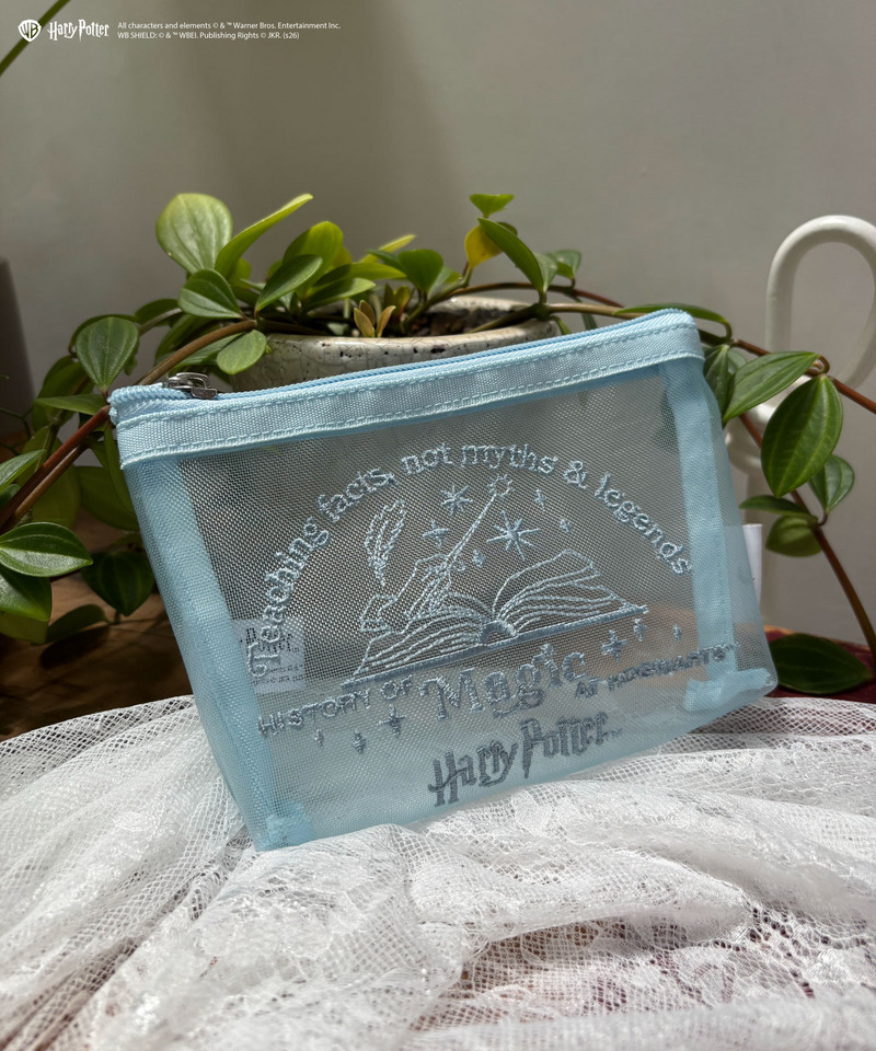 【Harry Potter】ホグワーツ 刺繍メッシュポーチ 詳細画像 ブルー 1