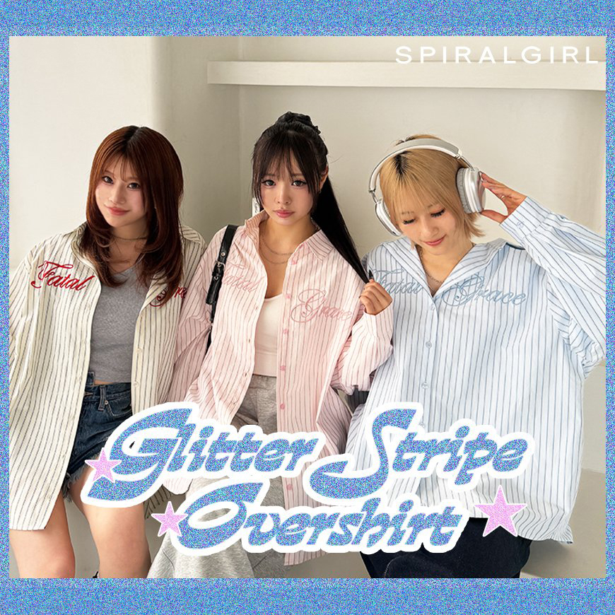 SPIRALGIRLストライプシャツ